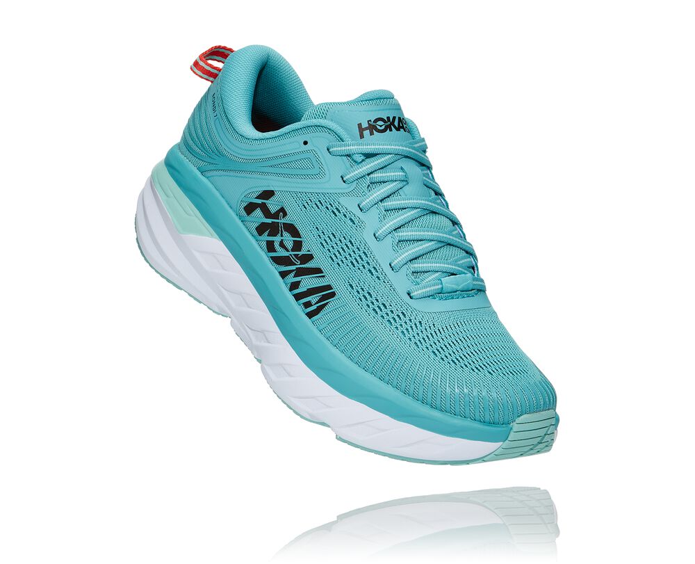 Hoka One One Bondi 7 Löparskor Dam LjusTurkos - SE-8430165